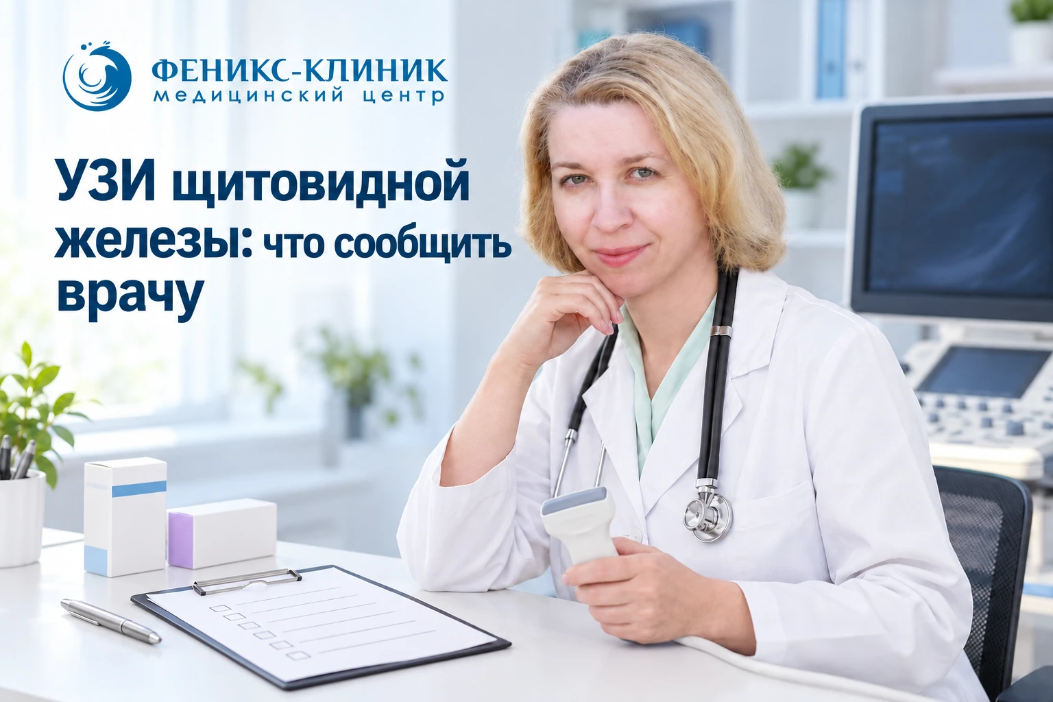 Иллюстрация к статье «УЗИ щитовидной железы: какие симптомы и лекарства сообщить перед исследованием»
